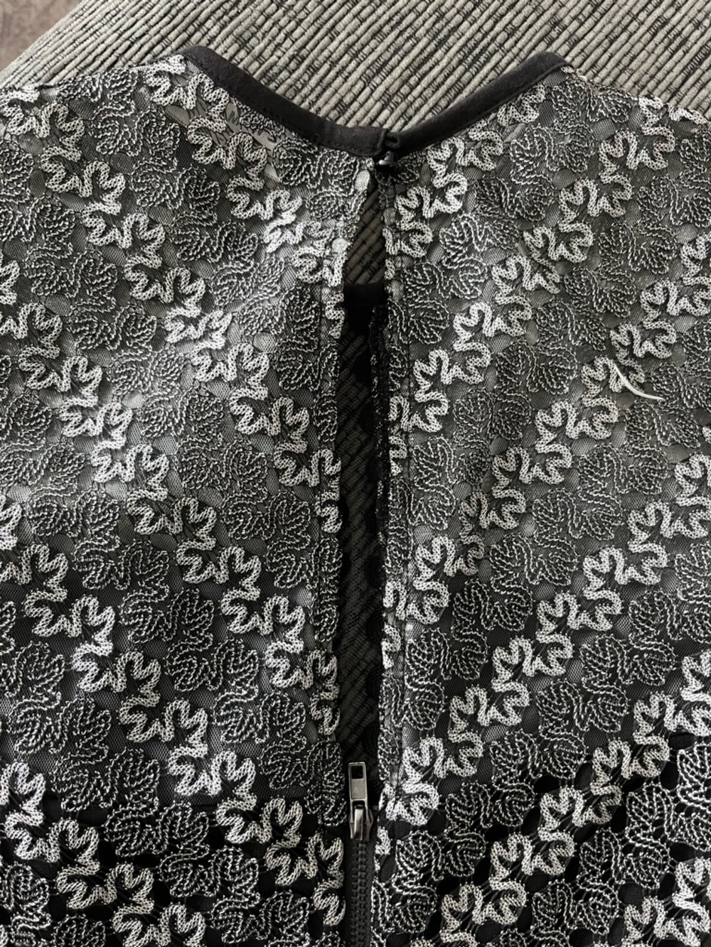 Few Moda Black & Grey Pattern Mini Dress with Ruffle Hem - Picture 10 of 12